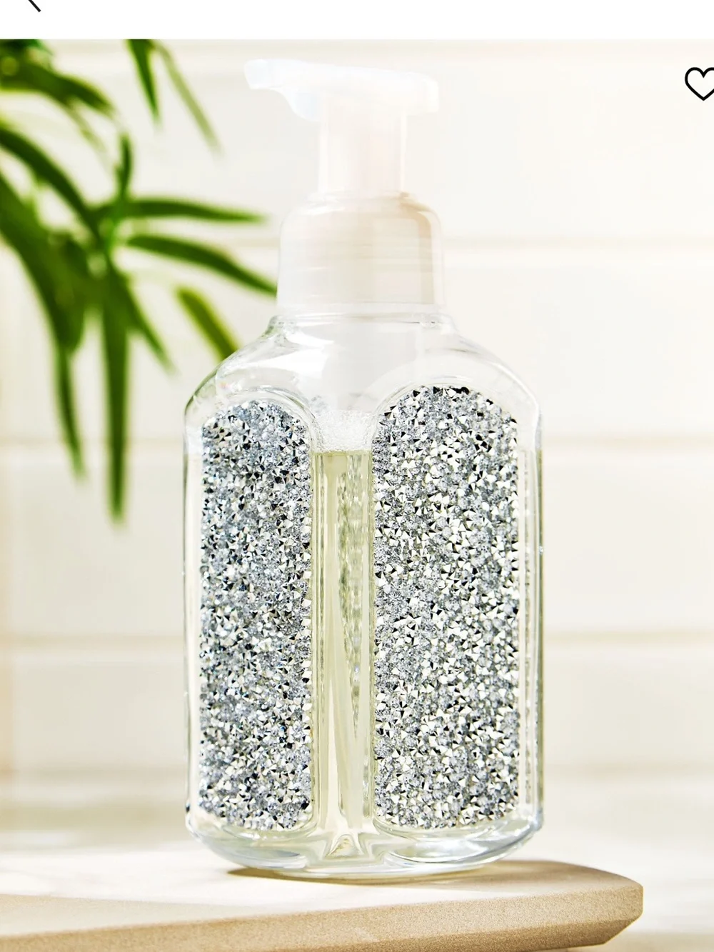 NEW BBW SILVER GLITTER HAND SOAP DISPENSER